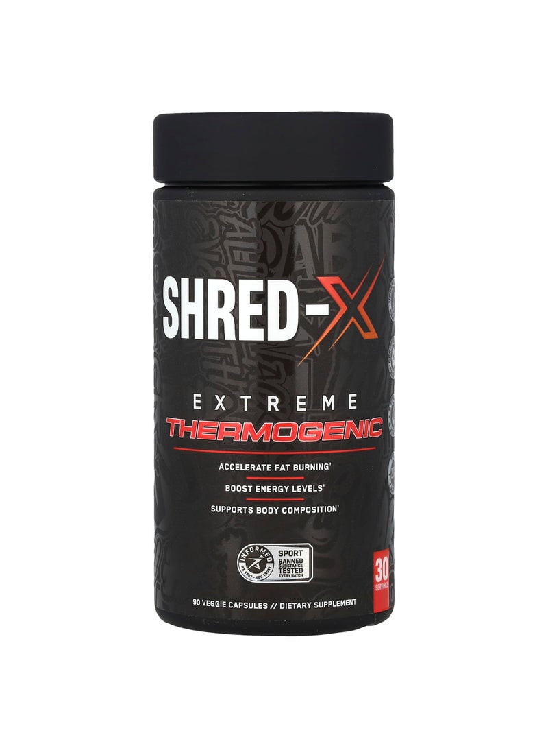Shred-X, Extreme Thermogenic, 90 Veggie Capsules